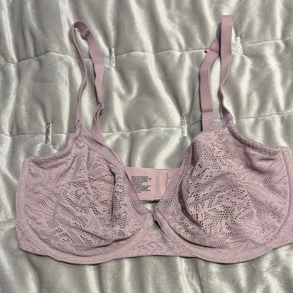 Soma Lace Underwire Bra in Dusty Pink